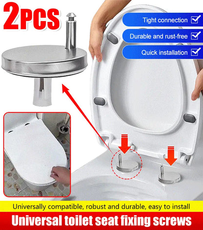 🚽【2 páry, celkem 4 kusy】 Univerzální koupelnové doplňky ----💦✨šroubové svorky pro upevnění toaletního sedátka.