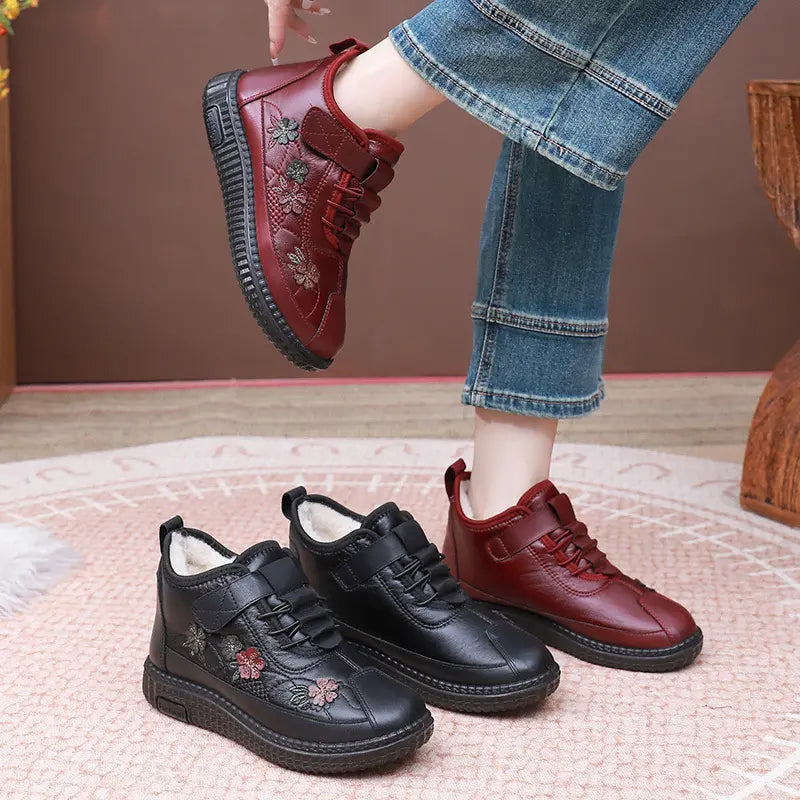 😍【36–42】✨ Pohodlné zimní boty pro maminky – hřejivá plyšová podšívka, měkká a protiskluzová podrážka ‼️ Doporučujeme zvolit o číslo větší velikost.