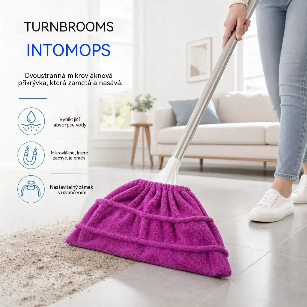 👍8 kusy jen za 580 Kč✨ Ukliďte více za kratší dobu! Opakovaně použitelné návleky na koště 🧹