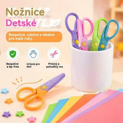 🥰【6 kusů - 6 různých tvarů】Jen 22 eur✂️🌈Bezpečnostní nůžky pro děti (na stavbu svépomocí)