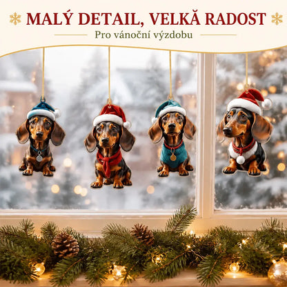 🎄【9dílná sada】🐕 Vánoční ozdoby ve tvaru pejsků jsou opravdu roztomilé