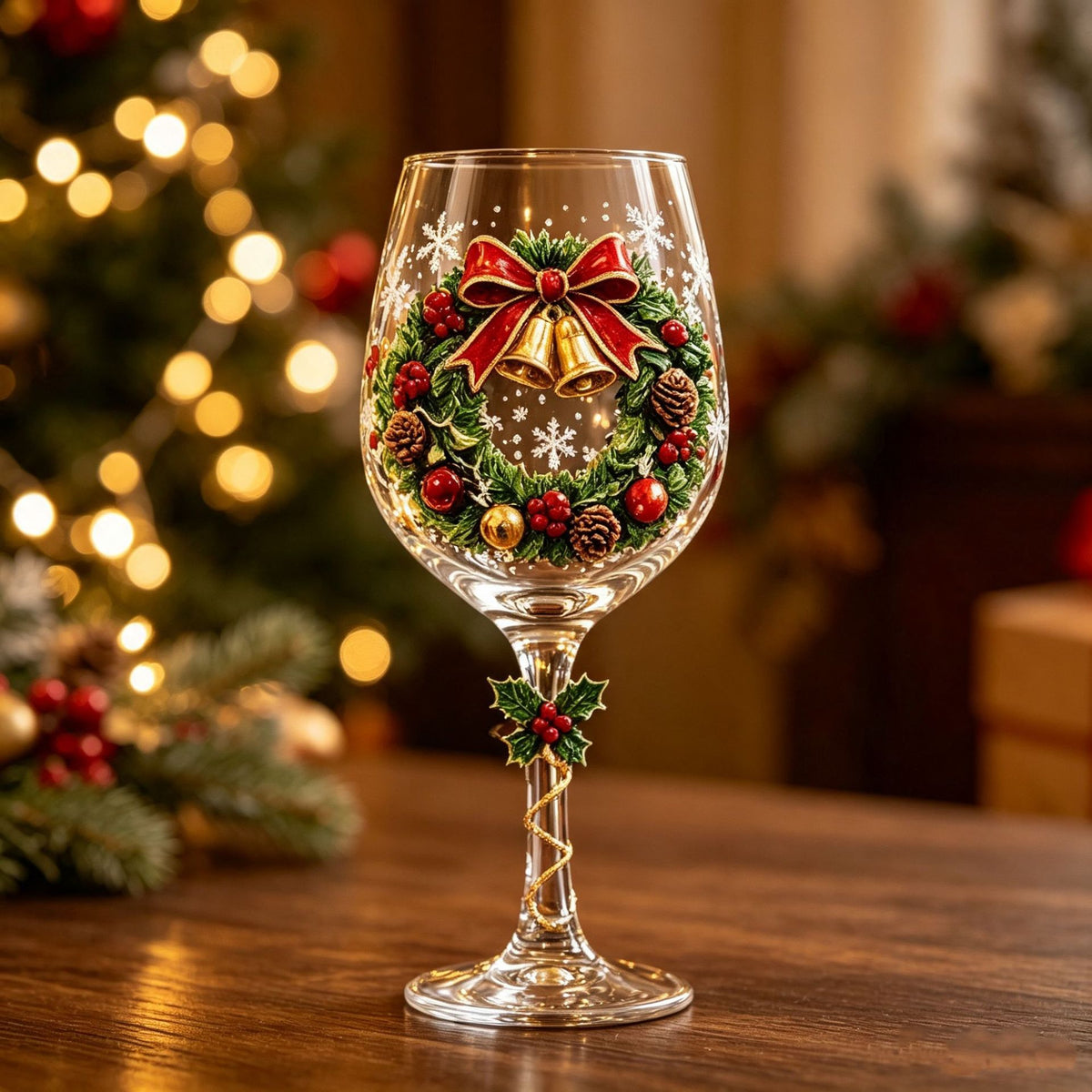 🎄✨ Kouzelné vánoční sklenice na víno: Proměňte každý přípitek ve sváteční zážitek! 🥂❤️