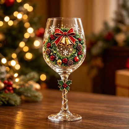 🎄✨ Kouzelné vánoční sklenice na víno: Proměňte každý přípitek ve sváteční zážitek! 🥂❤️