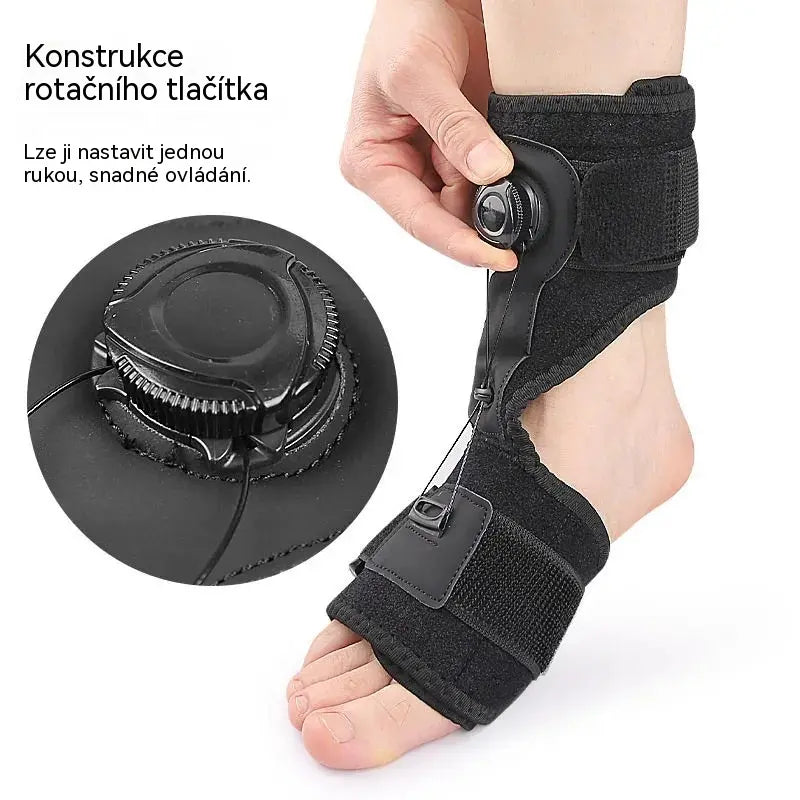 🏃‍♀️【2 jednotky】Lékařské ortézy pro pokleslou nohu a plantární fasciitidu, s otočným nastavovacím knoflíkem a hliníkovou oporou, pro denní i noční použití.