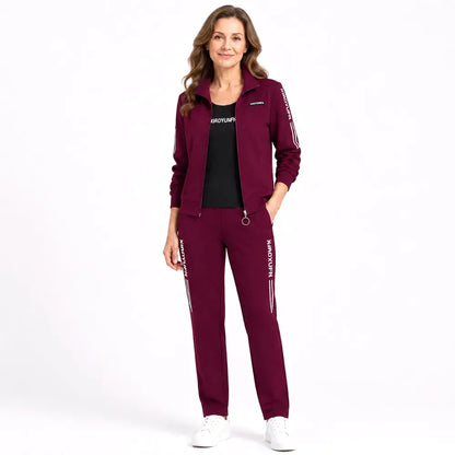🌸 Elegance a maximální pohodlí! Elegantní dámská třídílná souprava pro volný čas (mikina na zip + tričko + kalhoty / Velikosti: M–6XL)! ✨