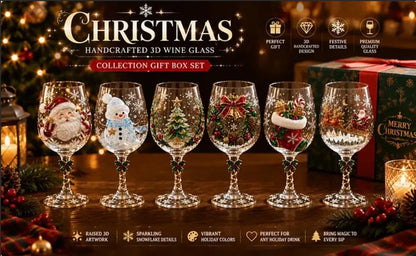 🎄✨ Kouzelné vánoční sklenice na víno: Proměňte každý přípitek ve sváteční zážitek! 🥂❤️