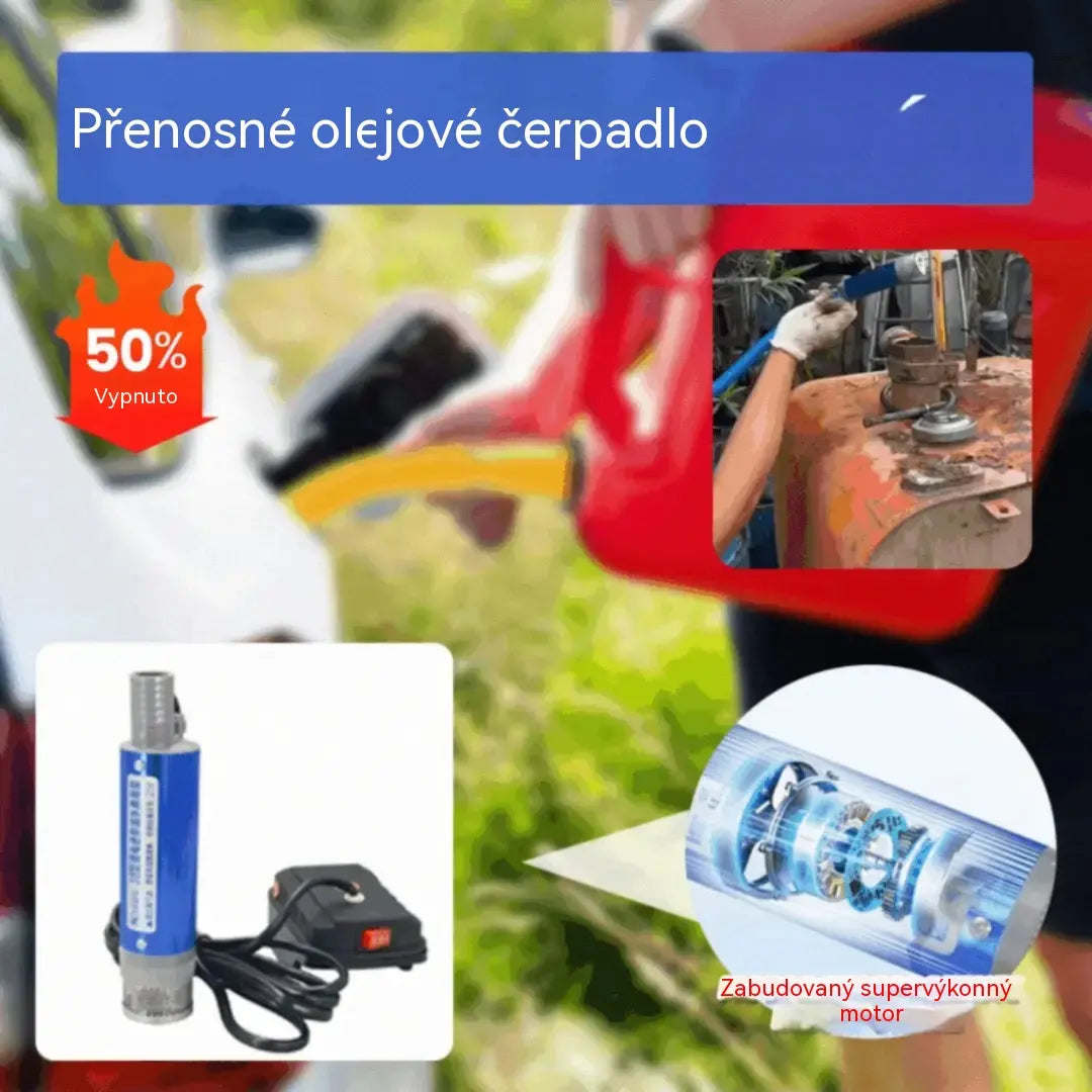 【Elektrické olejové čerpadlo】✅Platba na dobírku🔥Nové olejové a vodní čerpadlo na lithiovou baterii, 21V, napájené lithiovou baterií 💥