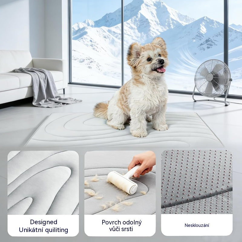 🐱🐶 (51*41cm)Chladivá letní podložka pro domácí mazlíčky | Protiskluzová, pratelná v pračce a snadno se čistí