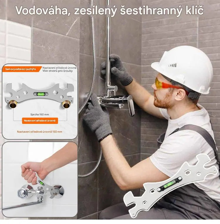 🔥【SLEVA 49 %】🔥【Koupit 1 a získat 1 zdarma】🔩Víceúčelový koupelnový klíč, nástroj pro instalaci sprchy