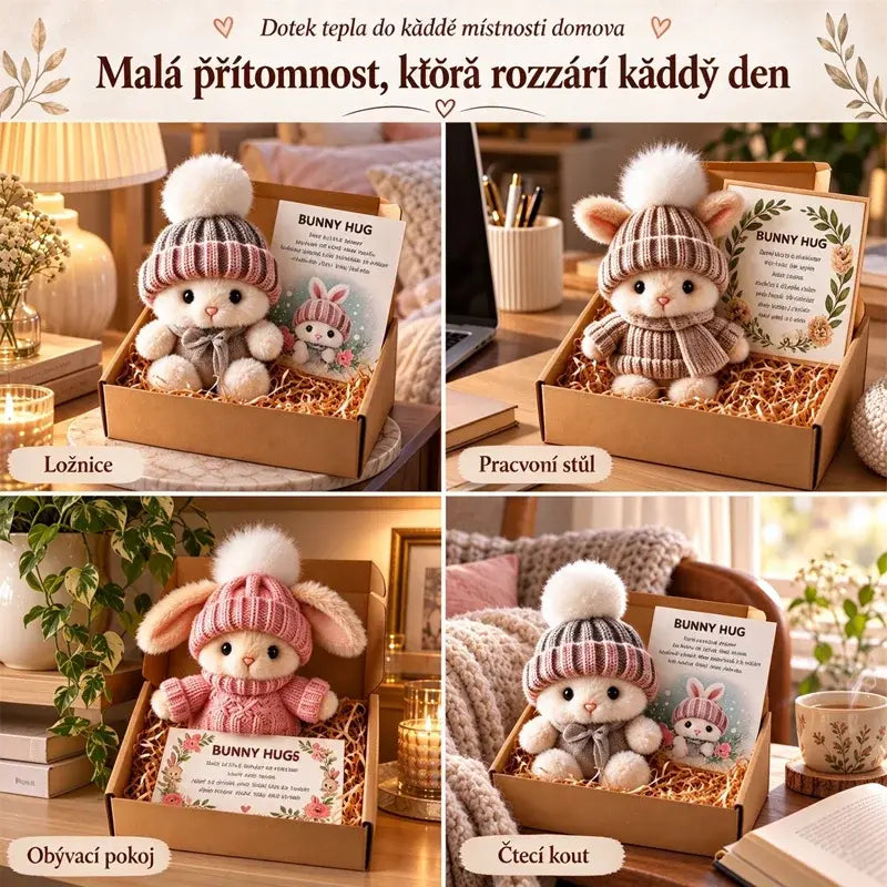 🎁🐇Mini objímací zajíček - roztomilý velikonoční dárek