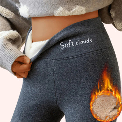 🔥【S-5XL】Nové módní kalhoty s vysokým pasem, teplé kalhoty, bavlněné kalhoty