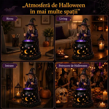 🧙‍♀️🎃Halloweenská socha čarodějnice v kotli