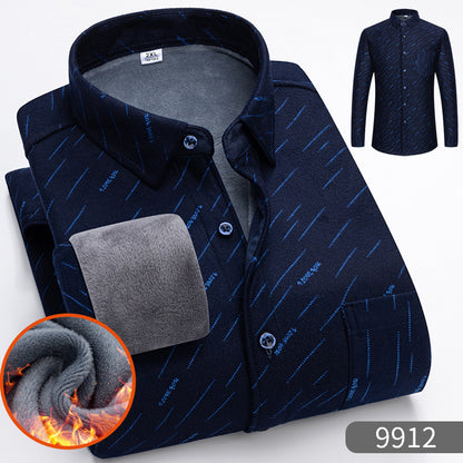 🔥👔【L-5XL】Podzimní zimní teplá košile s dlouhým rukávem