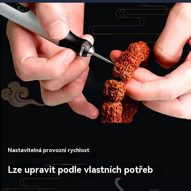 🔥Vânzare fierbinte🔥Dlouhotrvající dobíjecí lithium-iontové multifunkční gravírovací pero pro zdobení nehtů a elektrické leštění