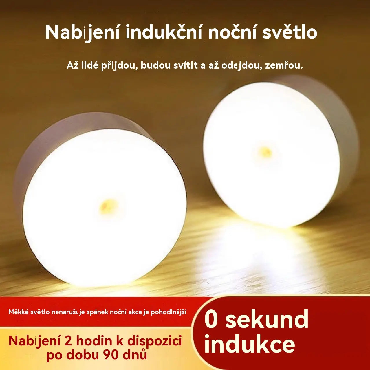 🏡【Kupte 1 a dostanete 1 zdarma】💡Inteligentní LED lampa s indukcí lidského těla, pohodlné a praktické nabíjení