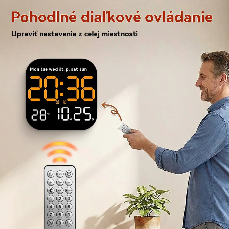 Časově omezená 40% sleva! Digitální hodiny do domácnosti a kanceláře – jemné buzení, rozlučte se s rušivými budíky! Nastavitelný jas, tichý provoz v noci. Zobrazuje také teplotu. Spolehlivý společník pro váš každodenní život. 🌙