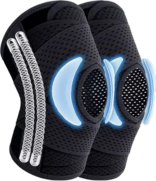 🦵M-3XL🔥【Kup 1 a získej 1 zdarma】Dvojité pružinové chrániče kolen, vhodné pro běh, cyklistiku, hraní míče a jiné sporty