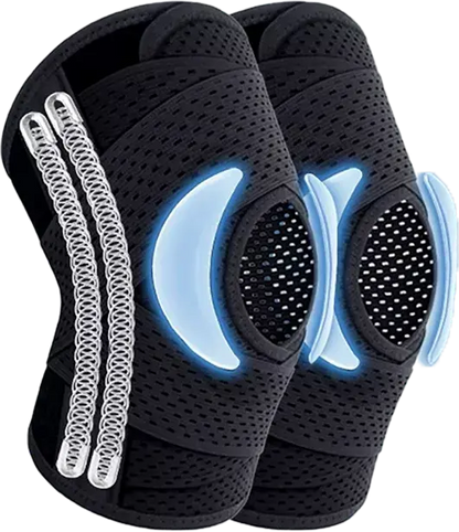 🦵M-3XL🔥【Kup 1 a získej 1 zdarma】Dvojité pružinové chrániče kolen, vhodné pro běh, cyklistiku, hraní míče a jiné sporty