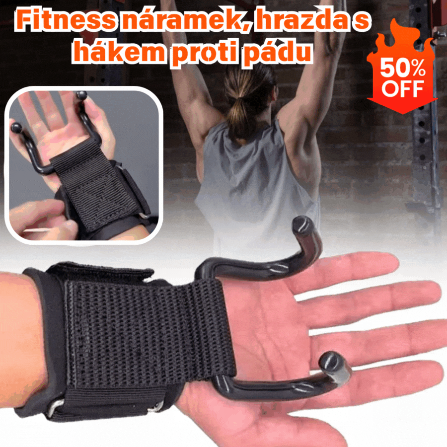 💪【Kupte 2 kusy a získejte 2 zdarma】🔥Fitness náramek, hrazda s hákem proti pádu