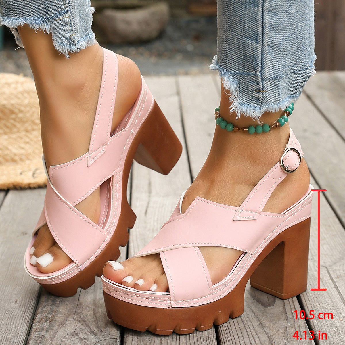 💗Női keresztpántos platform szandál👡