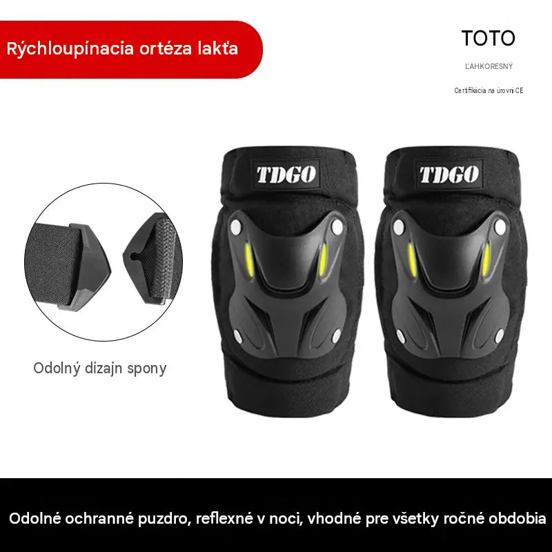 Fluorescenční ochranné chrániče kolen pro všechna roční období