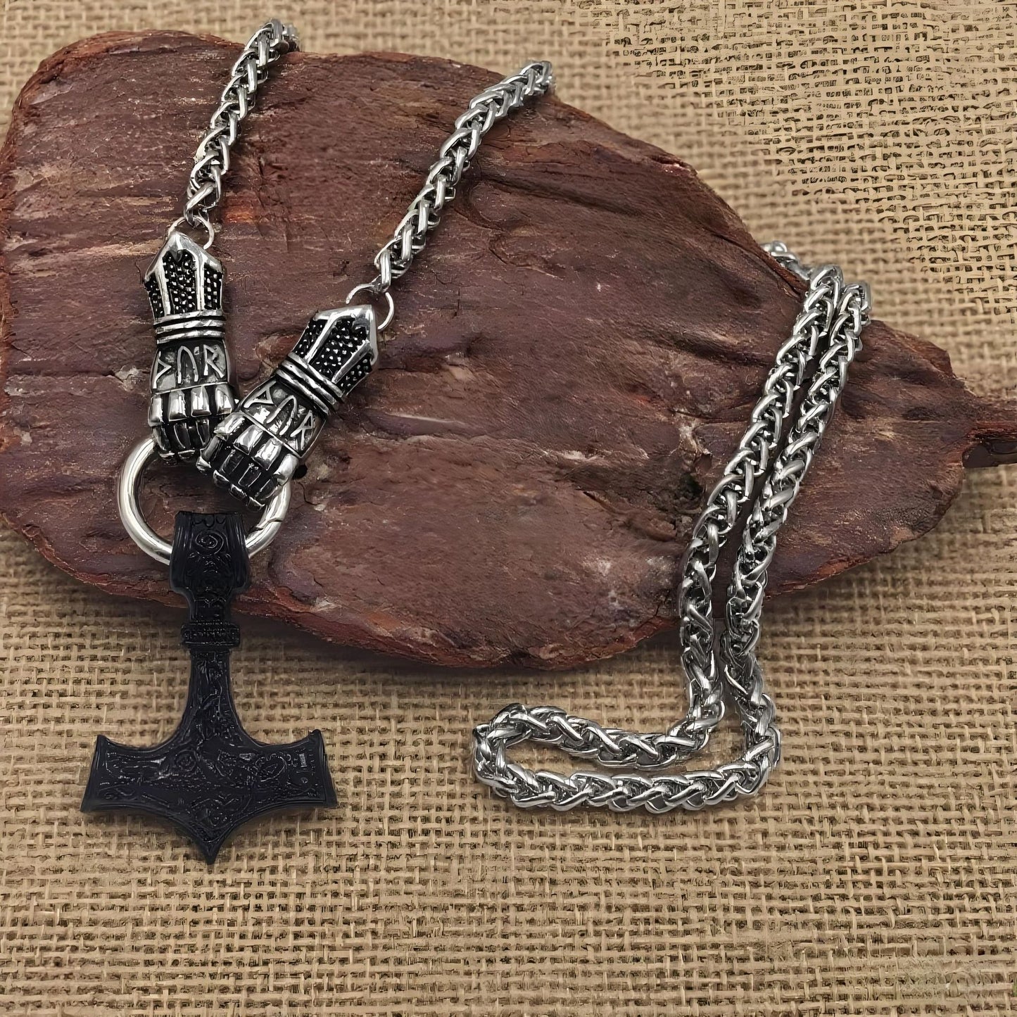 ⚡ 50% sleva 🔥 Náhrdelník s Thorovým vikingským kladivem