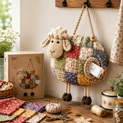 🧵Krabička na ubrousky s motivem zvířátek v retro stylu🐑