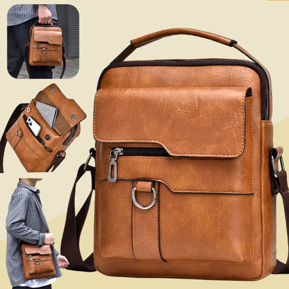 ✅🔥590 Kč za kus👜 Pánská ležérní módní kožená taška z hovězí kůže