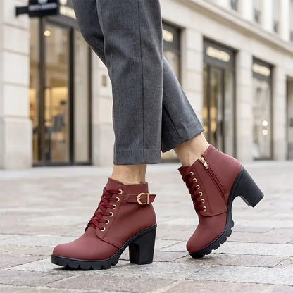 👢【35-42】Podzimní a zimní kousek: Stylové dámské kozačky na vysokém podpatku - kombinace módy a pohodlí pro celodenní a pohodlné nošení!