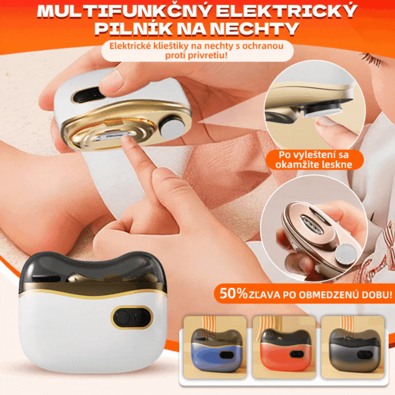 ✂️💅🔥 Multifunkční elektrický pilník na nehty, elektrické kleštičky na nehty s ochranou proti skřípnutí