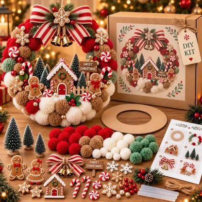 🎄🎁🏵Sada na výrobu vánočního věnce – sváteční dekorace