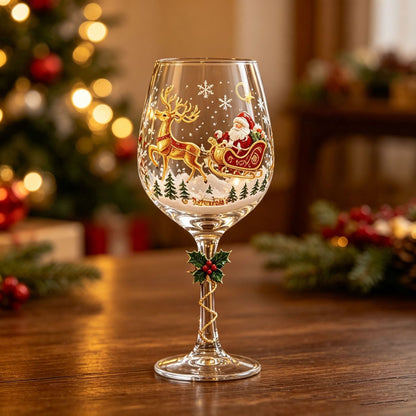 🎄✨ Kouzelné vánoční sklenice na víno: Proměňte každý přípitek ve sváteční zážitek! 🥂❤️