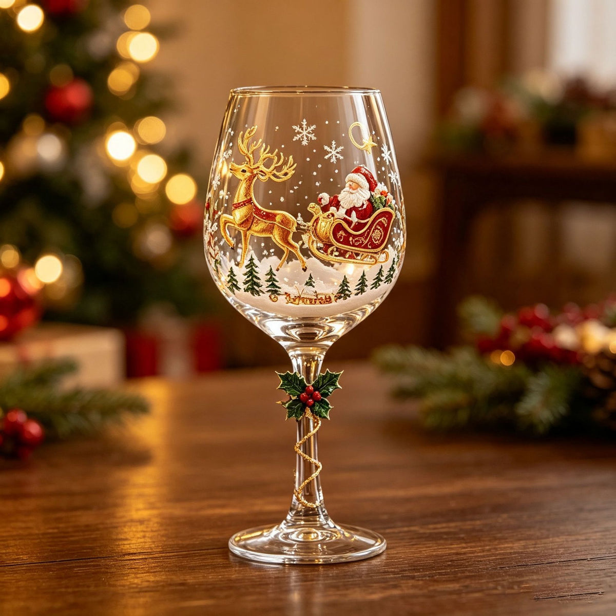 🎄✨ Kouzelné vánoční sklenice na víno: Proměňte každý přípitek ve sváteční zážitek! 🥂❤️