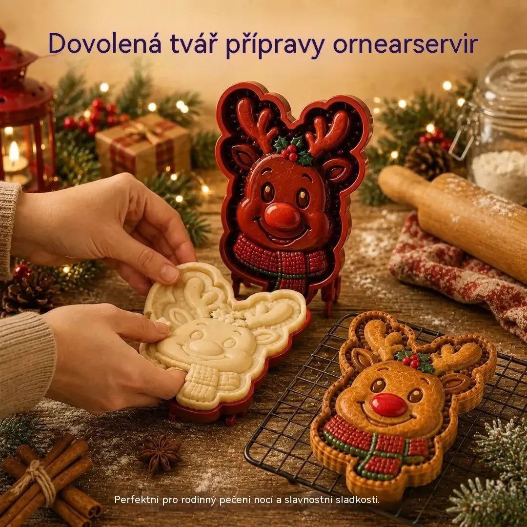 ⌛【Sada 3 kusů】520 Kč 🥧🎄Sbírka mini forem na vánoční dorty s 9 vzory | 🫎Opakovaně použitelné reliéfní formy na tvarování detailních vánočních dortů ve tvaru Santa Clause, sněhuláka, soba a vánočního stromečku⛄