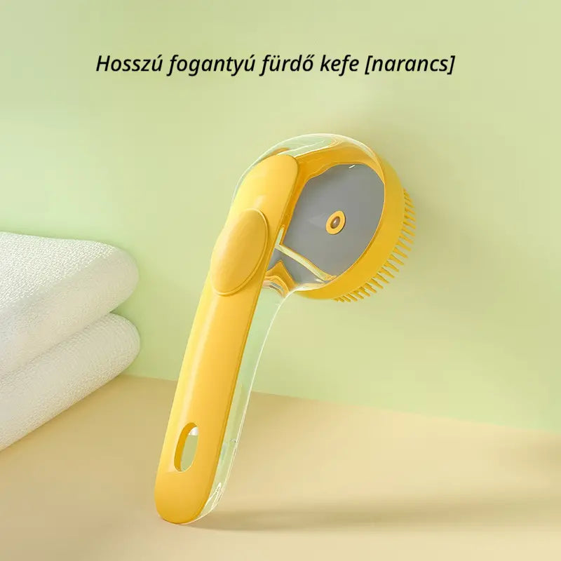 🚿🐕【2 kusy 600 Kč】 Kartáč na koupání domácích mazlíčků s dlouhou rukojetí a dávkovačem šamponu