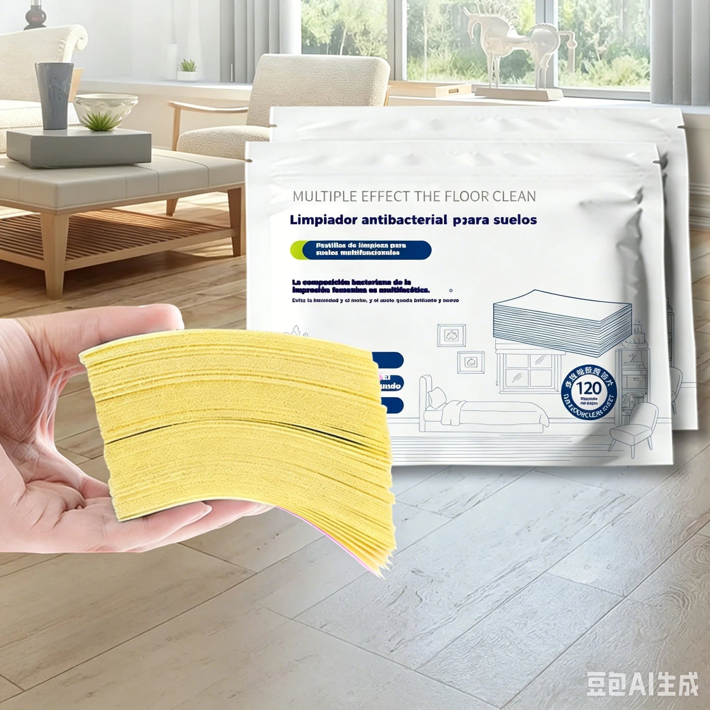 🧹✨ 240 víceúčelových antibakteriálních a deodorizačních čisticích tablet | Vhodné pro dřevěné podlahy, laminátové podlahy, dlaždice a stěny karavanů