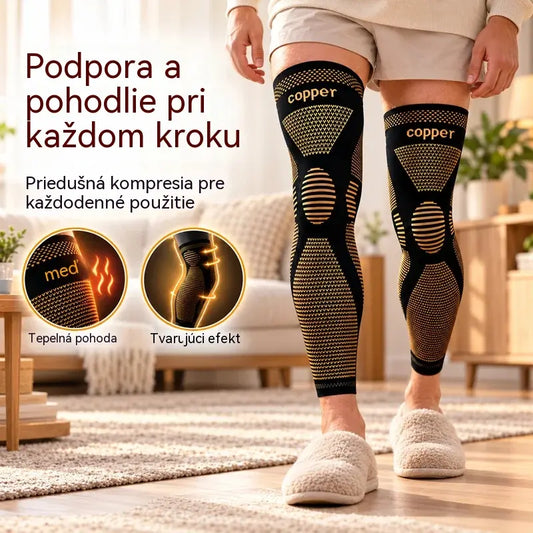 🦵 Dlouhá elastická nylonová kolenní ortéza | Kompresní provedení, hřejivost a flexibilita pro sport i každodenní používání