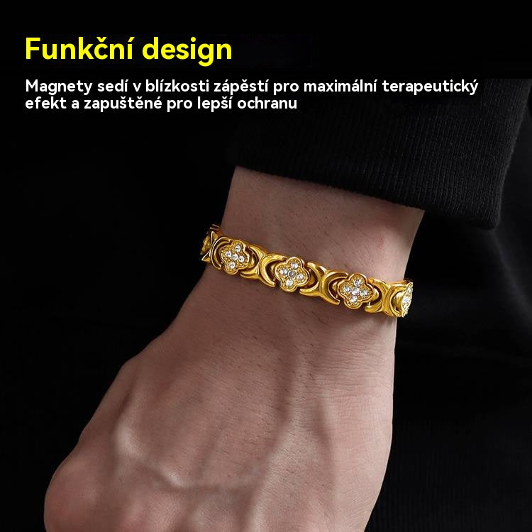 Magnetický náramok Clover Diamond - Objavte svoje tajomstvo úľavy od stresu, magnetické posilnenie wellness