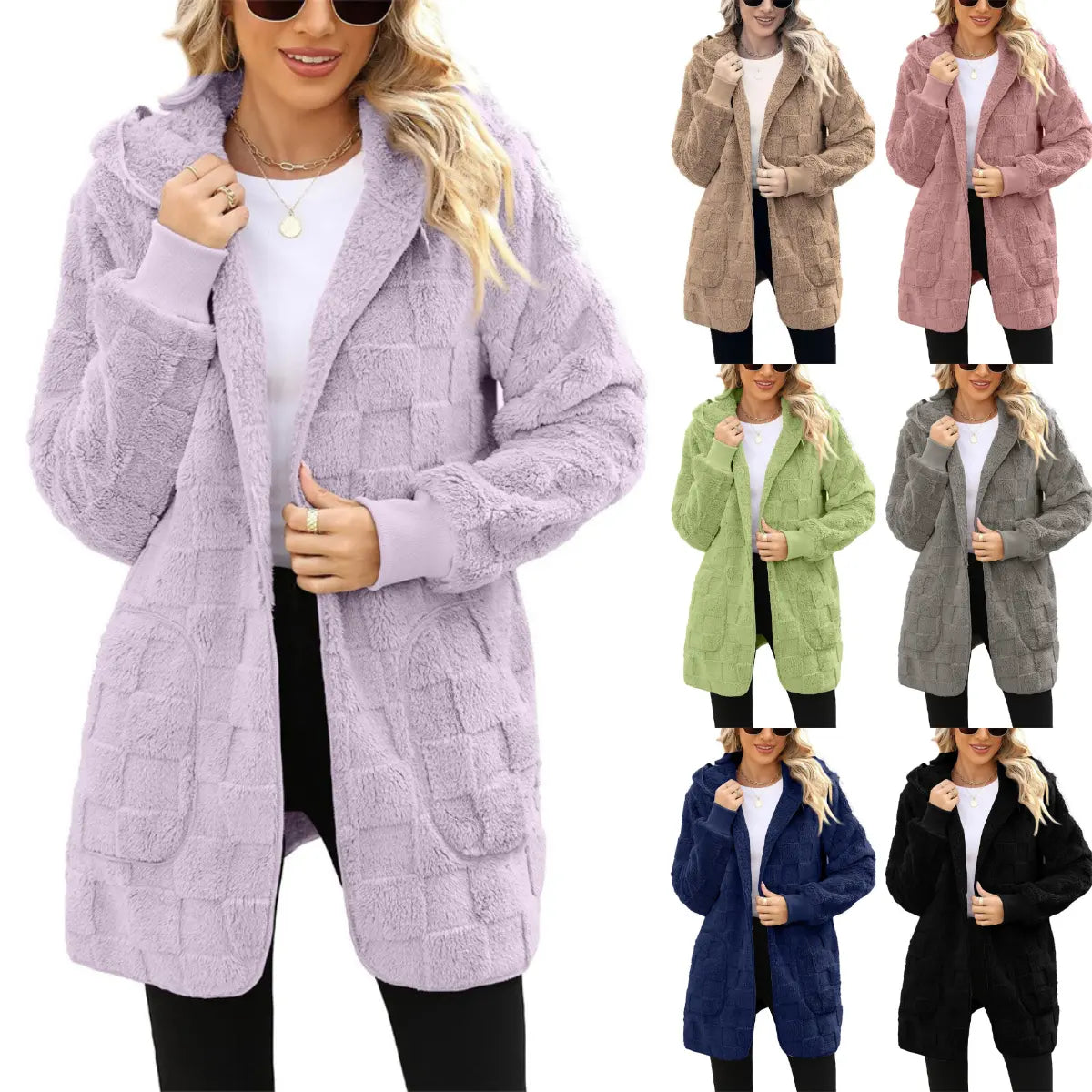 ☃️Limitovaná sleva 39%❄️[S-5XL]🌸Novinka pro zimní sezónu: Dámská kostkovaná fleecová bunda pro volný čas