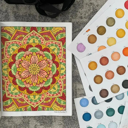 🎨 【1 omalovánka s čísly + 24 oboustranných omalovánek】 Omalovánky pro relaxaci: Omalovánky pro dospělé s čísly | Uvolněte stres a úzkost ✨