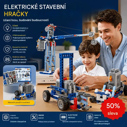 🔥【312 kusů】【Zabaleno v sáčku - bez pohonné jednotky】Elektrický stavebnicový robot pro děti