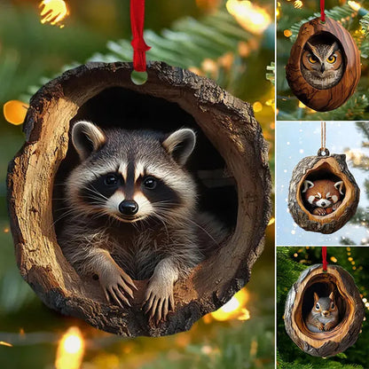 【5/10 kusů】🎄Dekorace na vánoční stromeček zvířátka. drobné zvířecí ozdoby