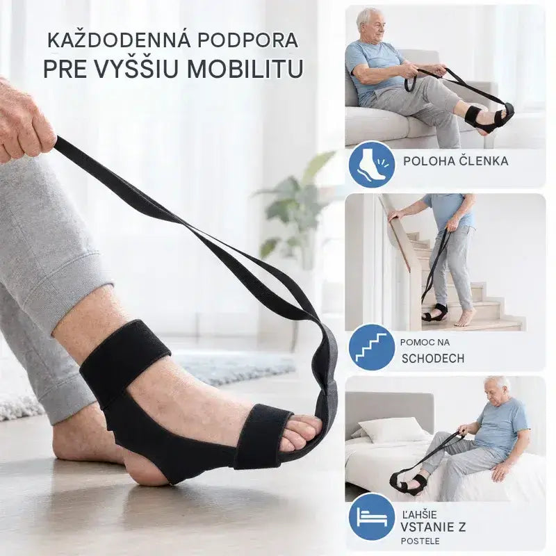 ？？【2 ks】Naťahovací pás a strečing väzov na jogu a fitness – priedušný a nastaviteľný popruh na členky a chodidlá, regeneráciu a flexibilitu