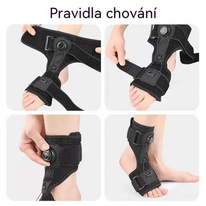 🏃‍♀️【2 jednotky】Lékařské ortézy pro pokleslou nohu a plantární fasciitidu, s otočným nastavovacím knoflíkem a hliníkovou oporou, pro denní i noční použití.