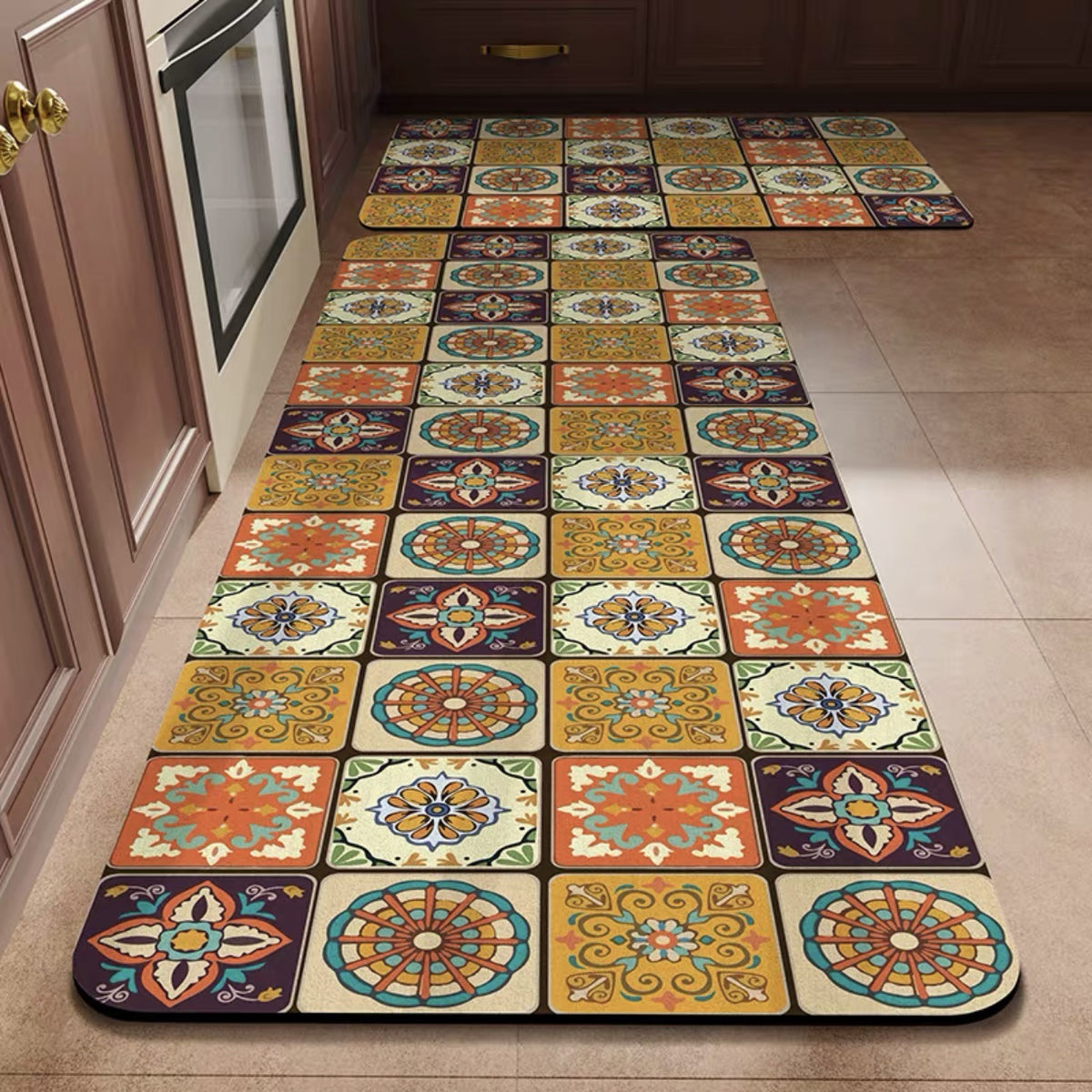 💥💥【Kupte 1 a dostanete 1 zdarma】【40*60+40*120cm】Protiskluzové a vysoce savé předložky do kuchyně a koupelny