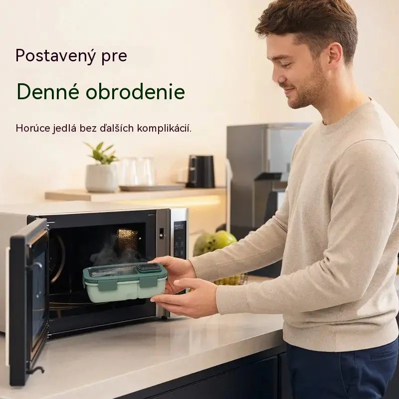 📢50% SLEVA📢🍱 Doporučený produkt | Obědář vhodný do mikrovlnné trouby s přihrádkami