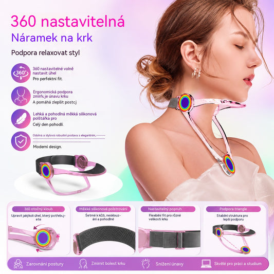 🧠✨360° nastavitelná krční ortéza – Zmírňuje bolest a napětí, koriguje držení hlavy v předklonu. Vhodná pro všechny!