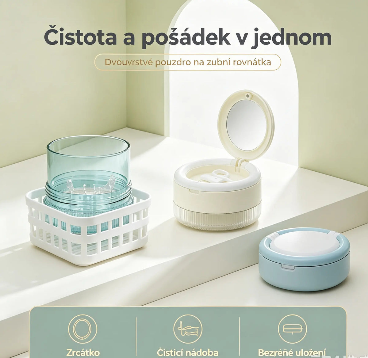 🦷✨MULTIFUNKČNÍ ÚLOŽNÝ KRABIČKA – KOMPAKTNÍ, HYGIENICKÁ, VŠE V JEDNOM