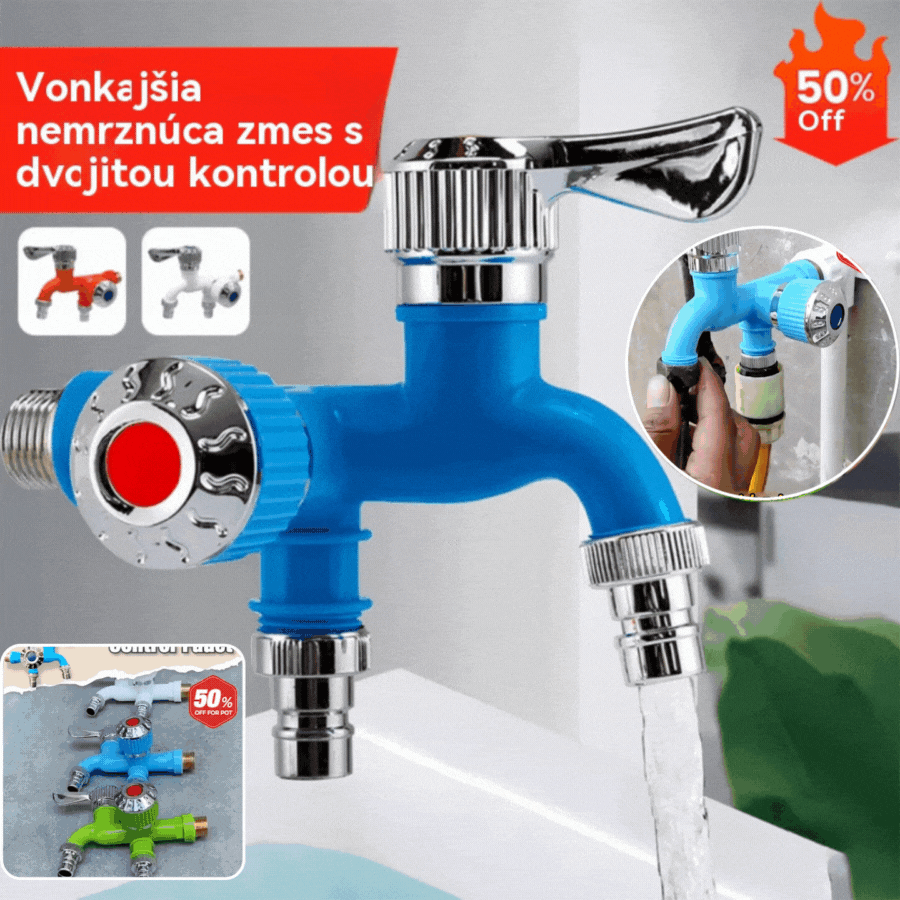 🔥🧰【Kupte 1 a získejte 1 zdarma】💧 Venkovní nemrznoucí směs s dvojitým ovládáním, faucet