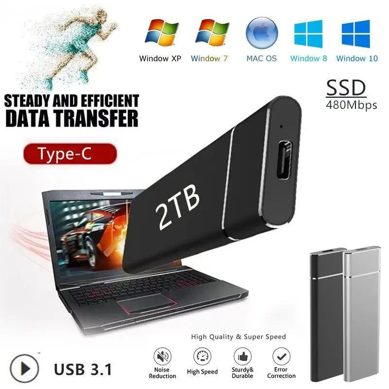 ⚡【1TB 2TB 4TB 8TB 12TB 16TB】Mobilní SSD disk SSD